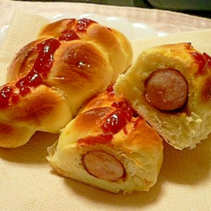 みんな大好き ウィンナーパン ホームベーカリー レシピ 作り方 By 遊星 楽天レシピ